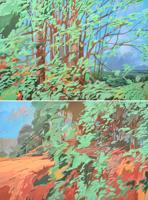 Large William Kortlander Landscape Painting, 144W Diptych - Sold for $2,176 on 05-06-2023 (Lot 135).jpg